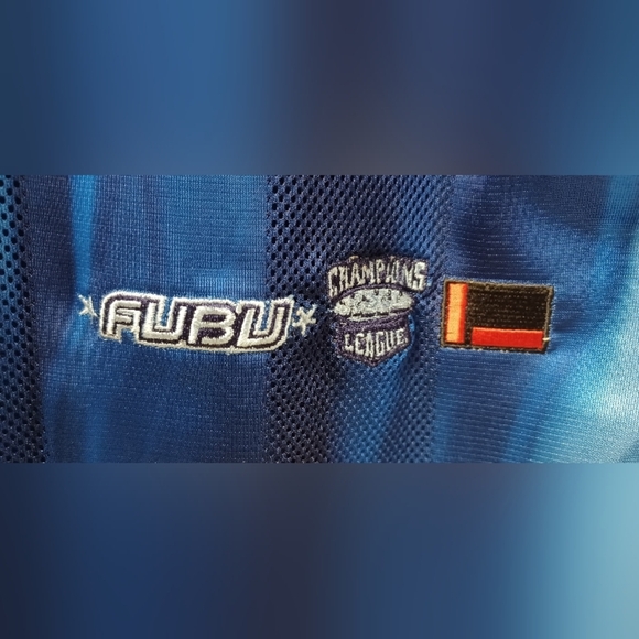 VTG FUBU Sports 05 Official Champions XXL League Football Jersey Blue Y2K - Picture 9 of 16